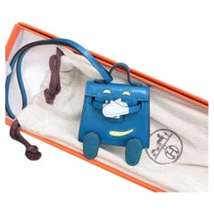 Hermes Kelly Doll Bag Charm Bleu Izmir Tadelakt Leather Quelle Idole 2021