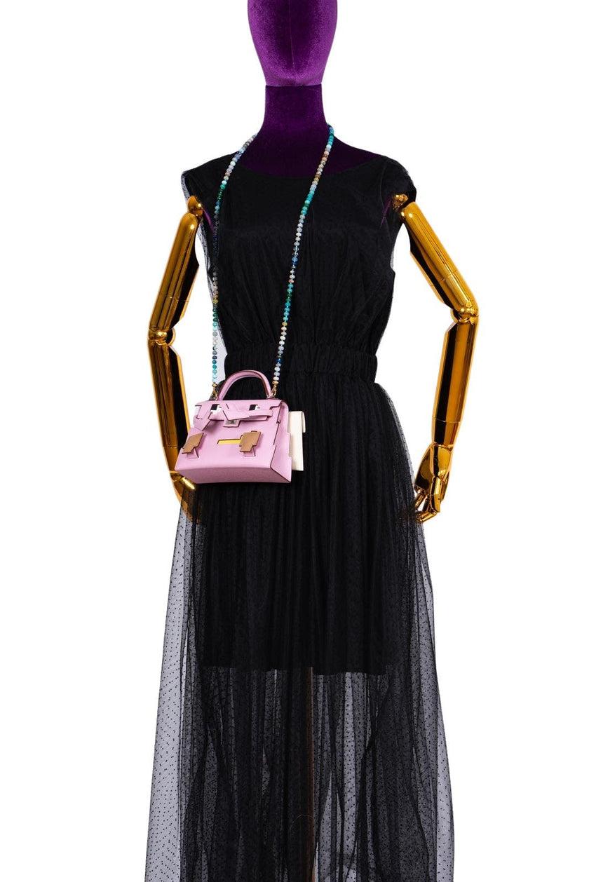 Hermès Kelly Doll Quelle Idole Picto Mauve, Chai, Lime Palladium Hardware en vente 6