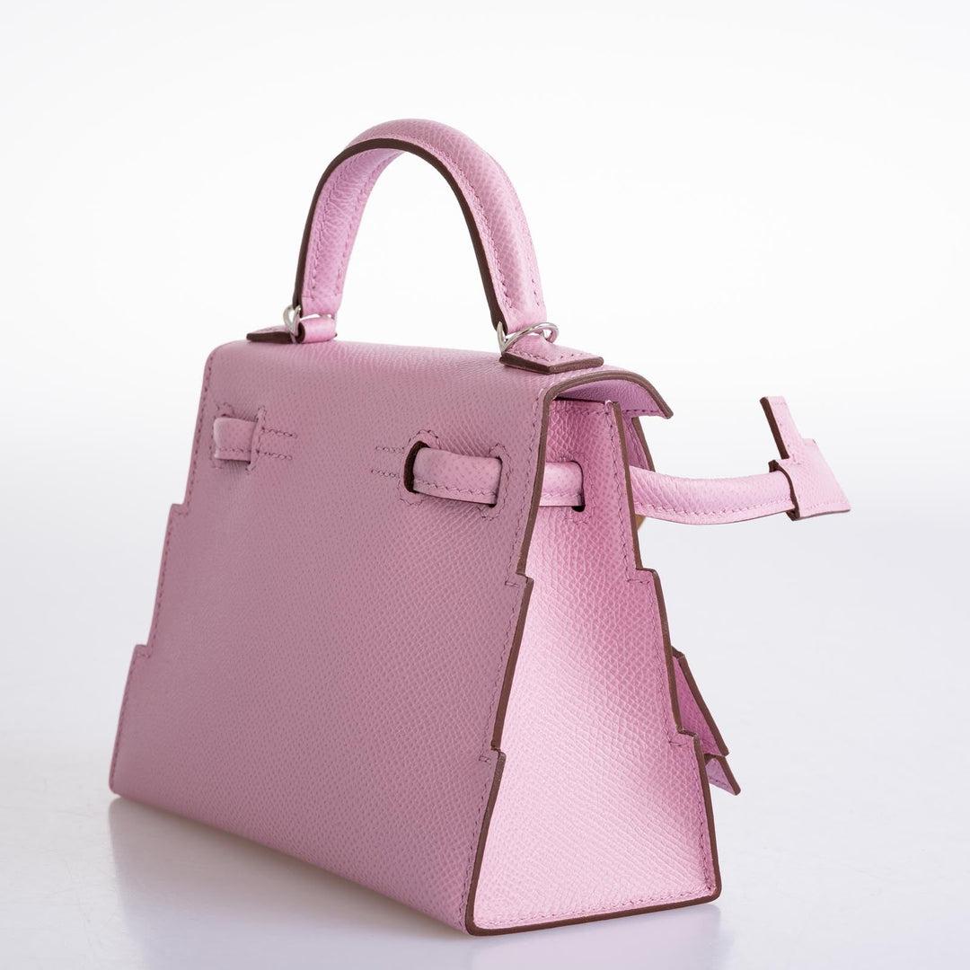 Marron Hermès Kelly Doll Quelle Idole Picto Mauve, Chai, Lime Palladium Hardware en vente