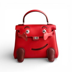 Hermès Kelly Doll Rouge De Coeur Swift Calfskin PHW G Stamp