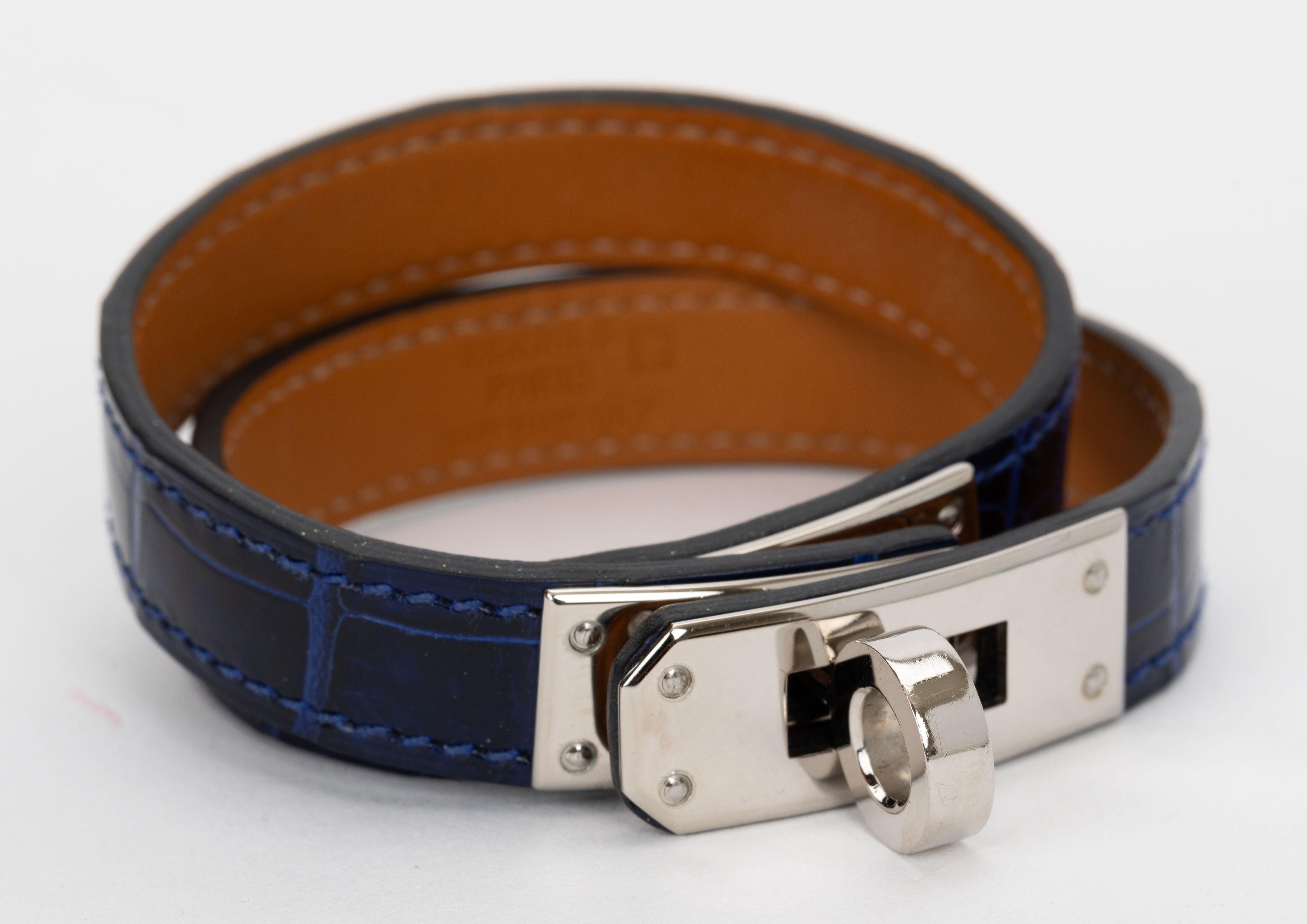 De las mujeres Pulsera Hermès Kelly Double Tour Croc en venta