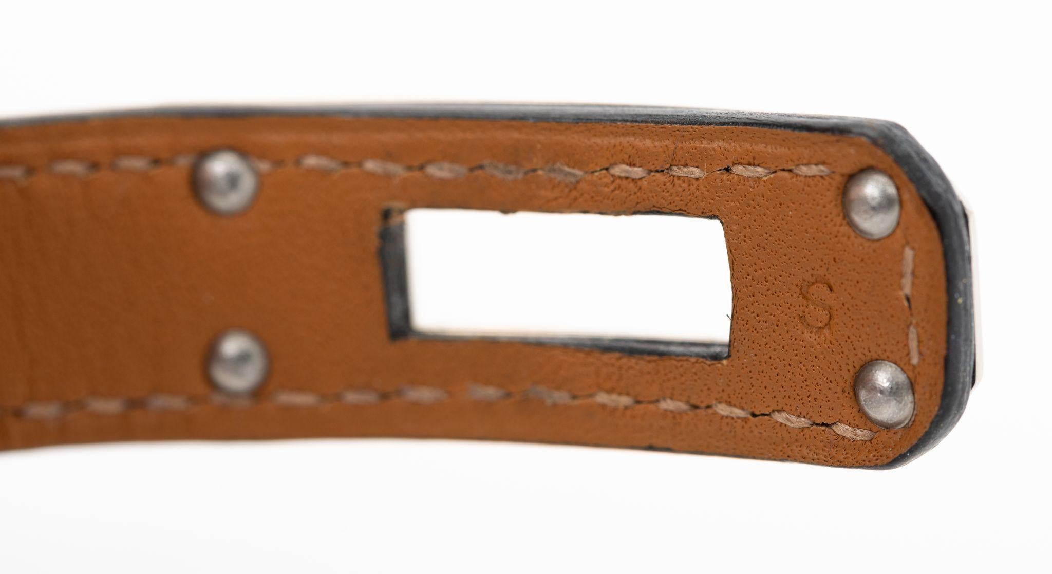 Pulsera Hermès Kelly Double Tour Croc en venta 1