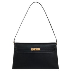 Borsa Hermès Kelly Elan Black Chèvre Gold Hardware