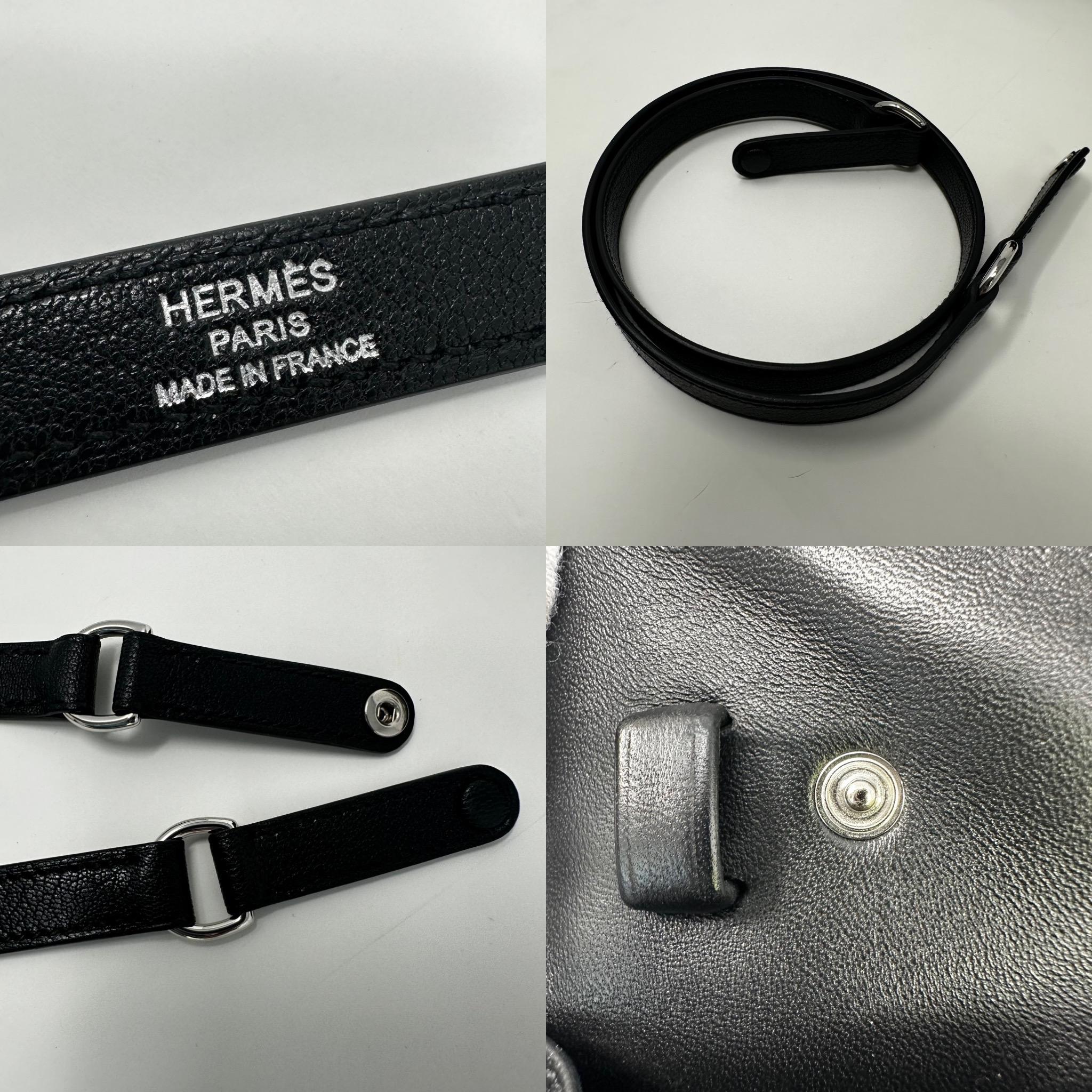 HERMES Kelly Elan Folie Black Ostrich Feather & Chèvre Leather Bag PHW - BNIB For Sale 9