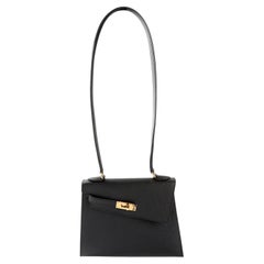 Hermès Kelly En Desordre 20cm Black Epsom Sellier Leather w PH