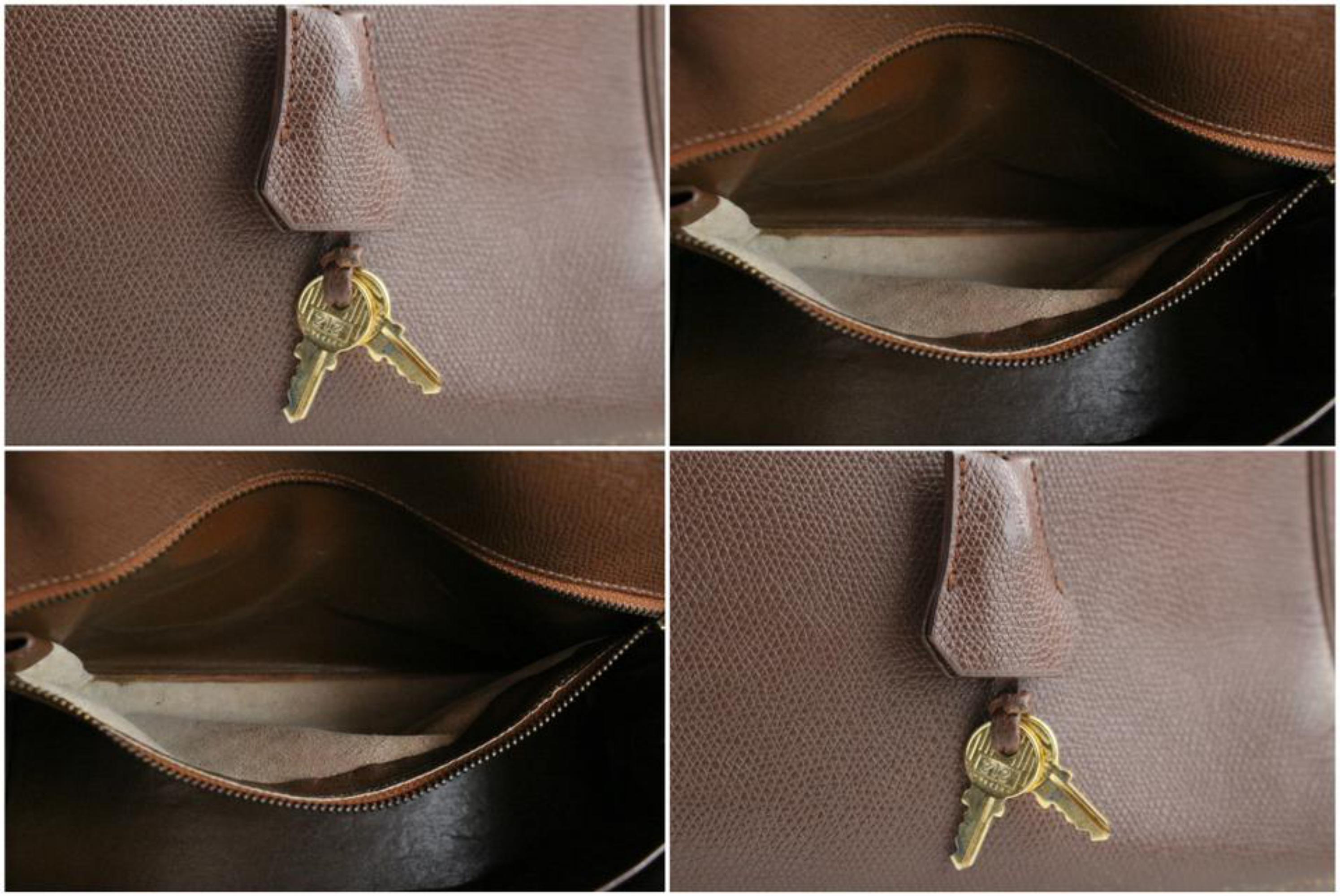 Hermès Kelly Epsom 32 28hr0207 Brown Leather Satchel For Sale 1