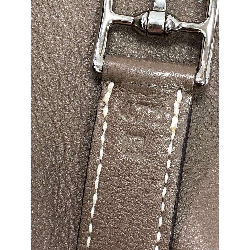 Hermes Kelly Flat Handbag Etoupe Swift With Palladium Hardware 35 3