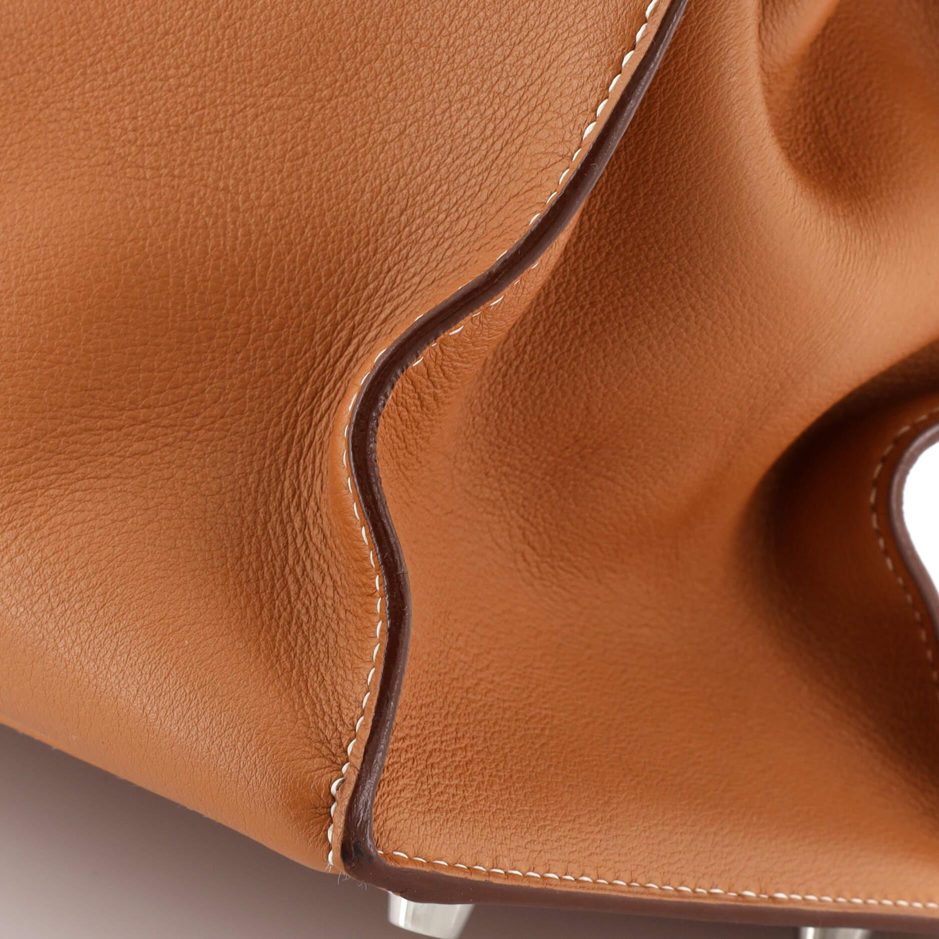 Hermes Kelly Flat Handbag Gold Swift with Palladium Hardware 35 3