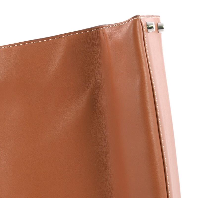 Women's or Men's Hermes Kelly Flat Handbag Gold Swift with Palladium Hardware 35