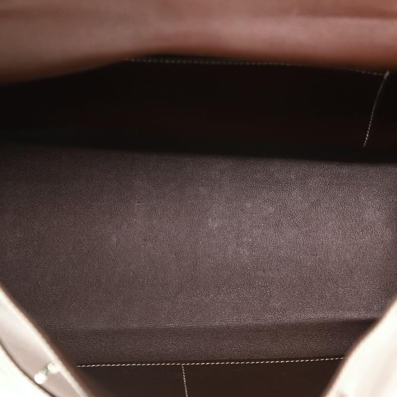 Hermes Kelly Flat Handbag Havane Swift with Palladium Hardware 35 4
