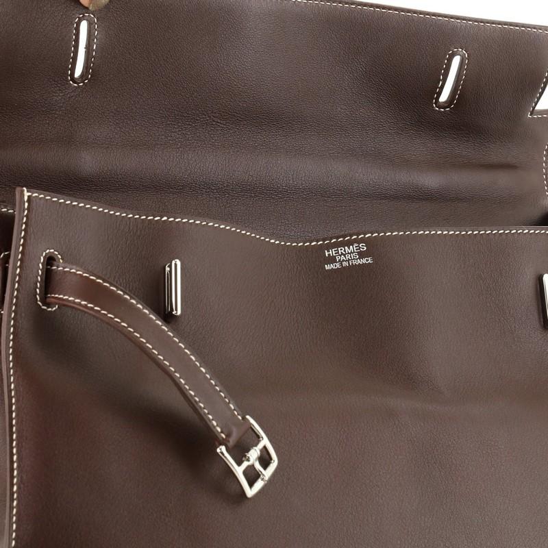 Hermes Kelly Flat Handbag Havane Swift with Palladium Hardware 35 1