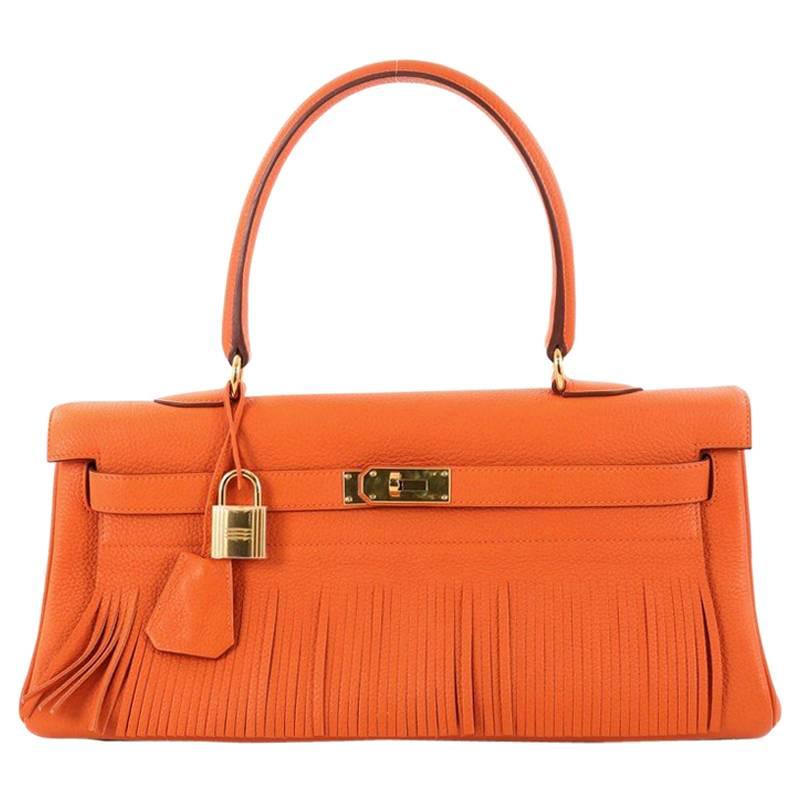 Hermes Kelly Fringe Clemence 42 Shoulder Bag