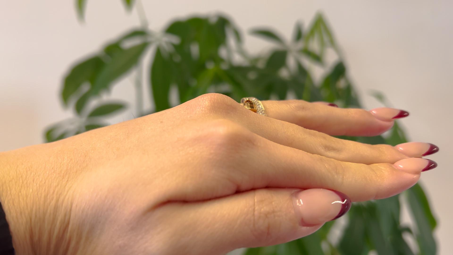 Hermes Kelly Gavroche Diamant 18k Rose Gold Ring im Zustand „Hervorragend“ in Beverly Hills, CA