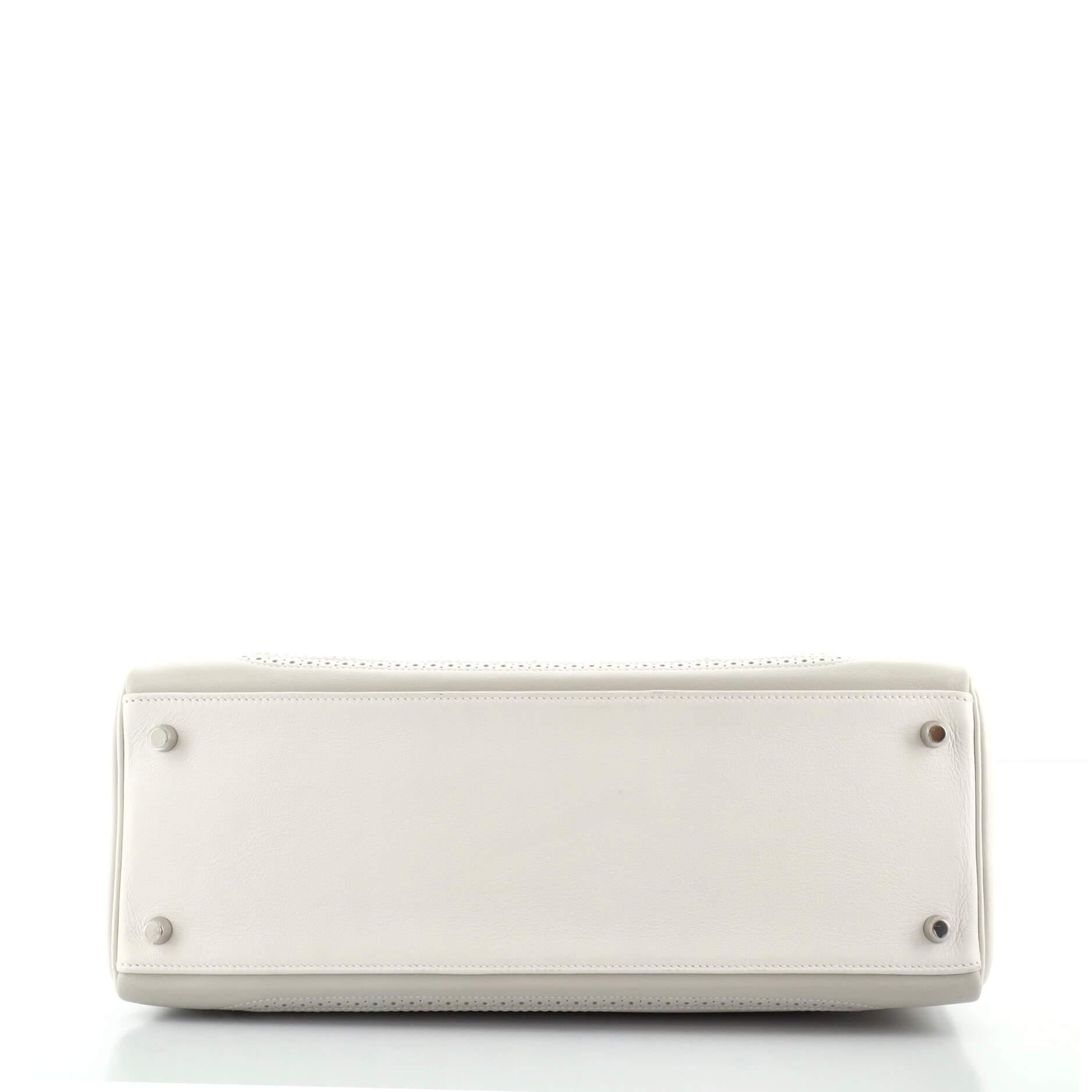 Hermes Kelly Ghillies Handtasche Bicolor Swift mit Palladium Hardware 35 für Damen oder Herren