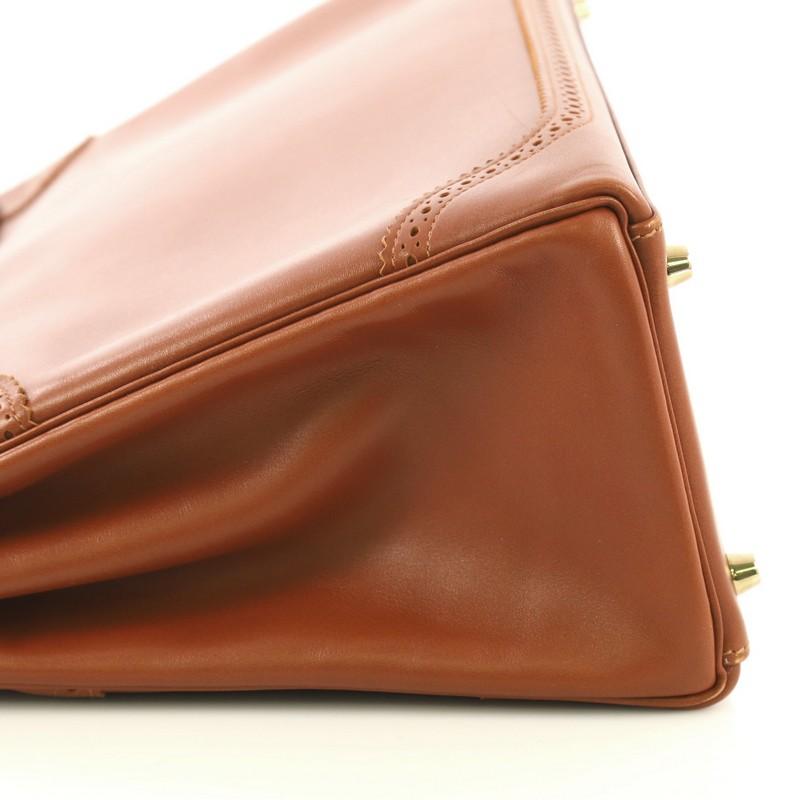Hermes Kelly Ghillies Handbag Fauve Tadelakt with Gold Hardware 35 In Good Condition In NY, NY