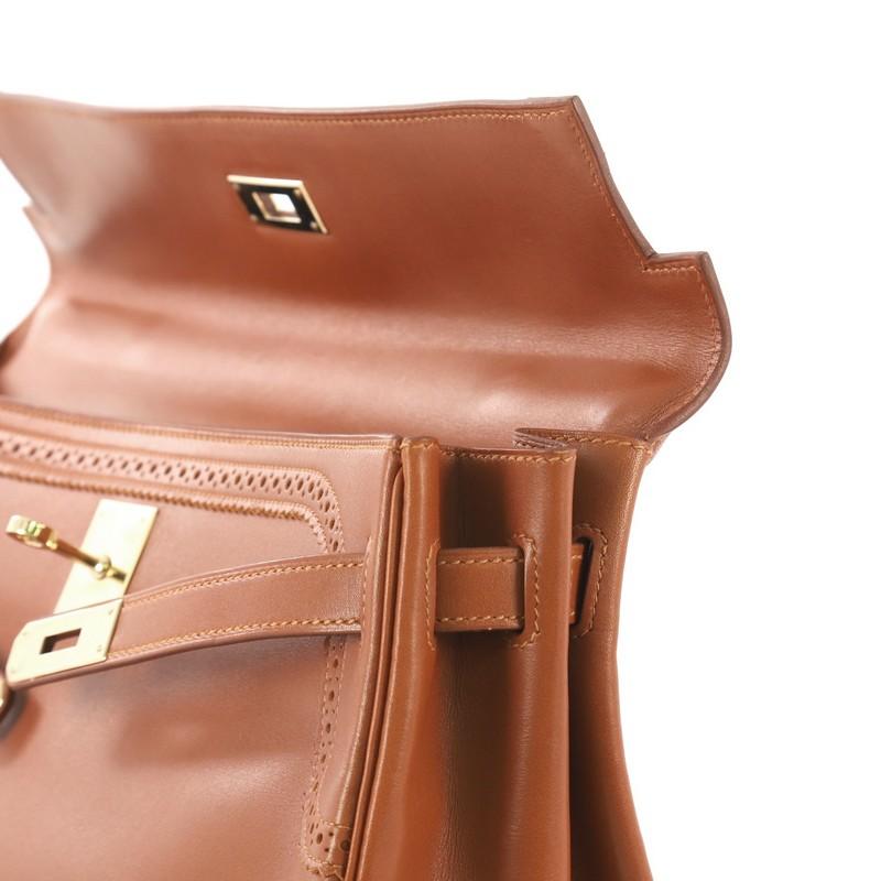 Hermes Kelly Ghillies Handbag Fauve Tadelakt with Gold Hardware 35 2