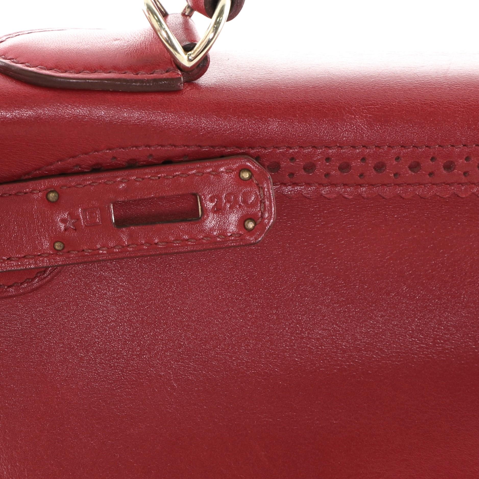 Hermes Kelly Ghillies Handbag Rubis Tadelakt with Gold Hardware 35 1