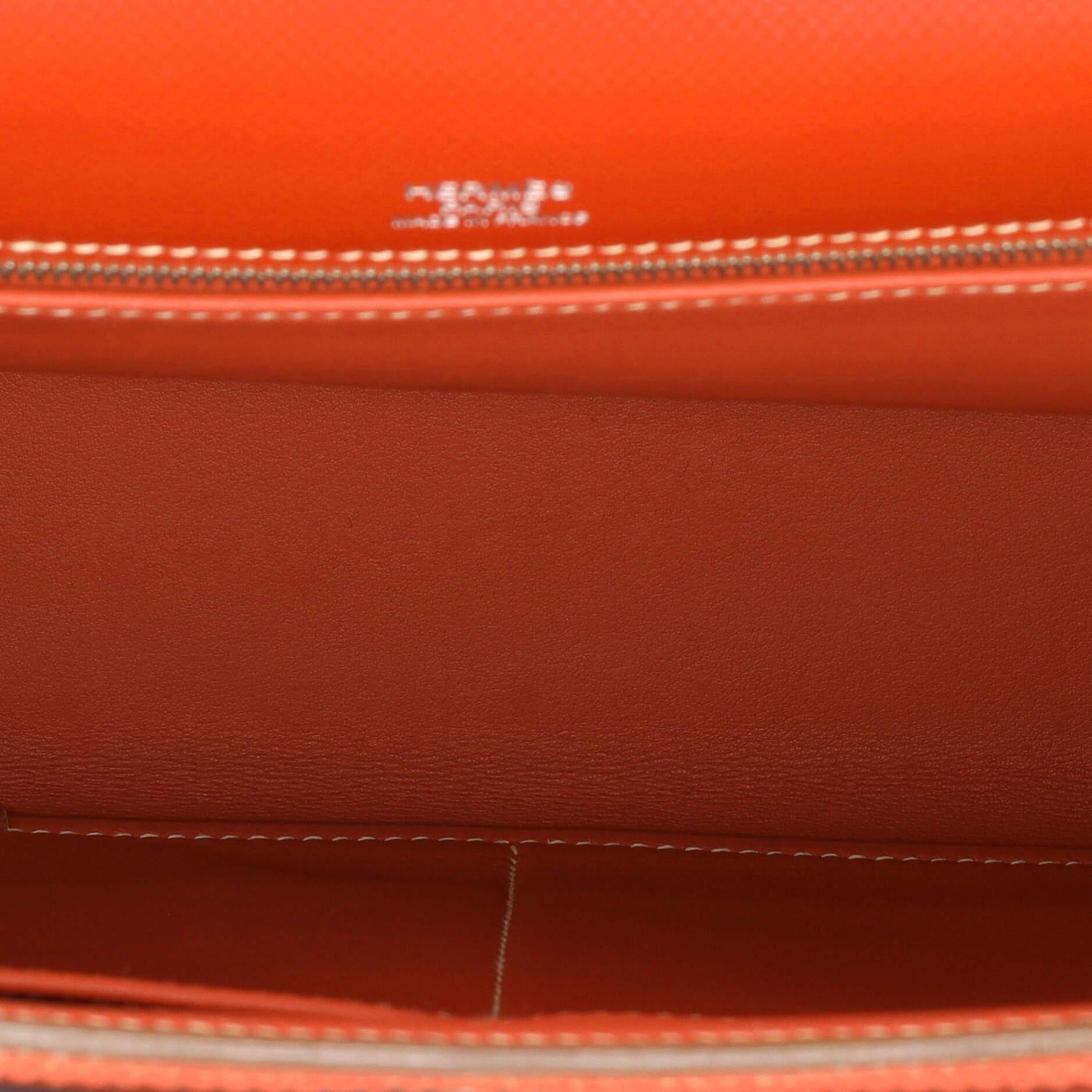 Hermes Kelly Ghillies Handbag Sanguine Grain d'H and Swift with Palladium For Sale 2