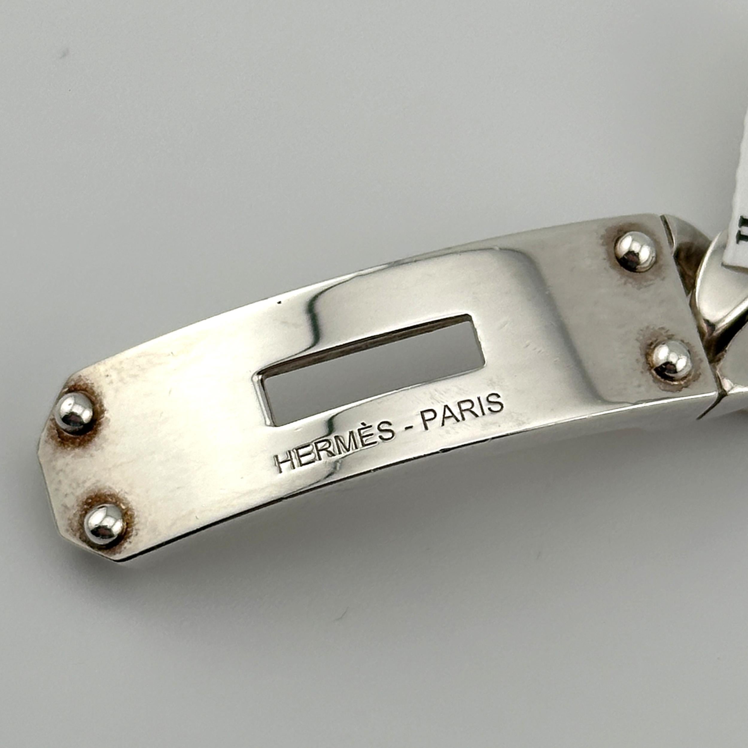 Bracelet Hermès Kelly Gourmette, grand modèle État moyen - En vente à North Miami Beach, FL
