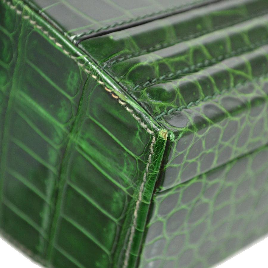 Donna HERMES Borsa a tracolla in pelle esotica Greene & Greene Cadena Porosus in vendita