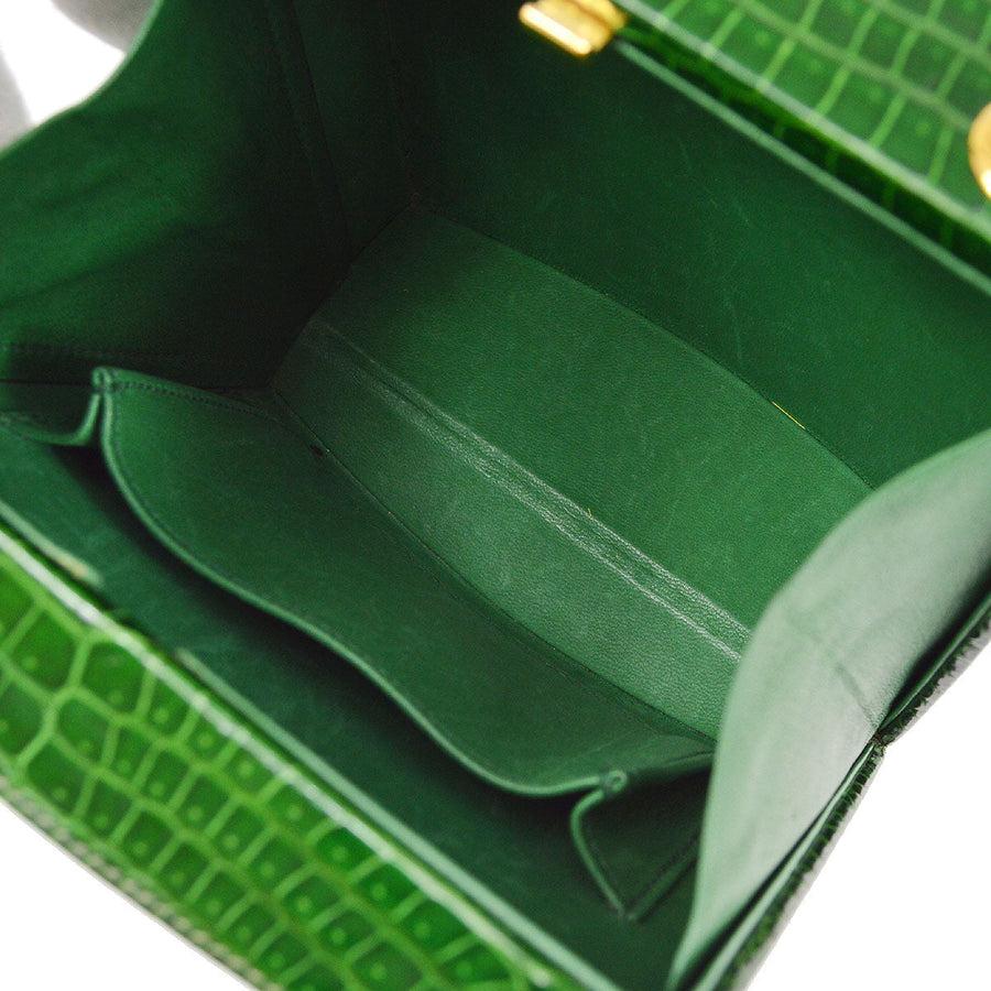 HERMES Borsa a tracolla in pelle esotica Greene & Greene Cadena Porosus in vendita 1