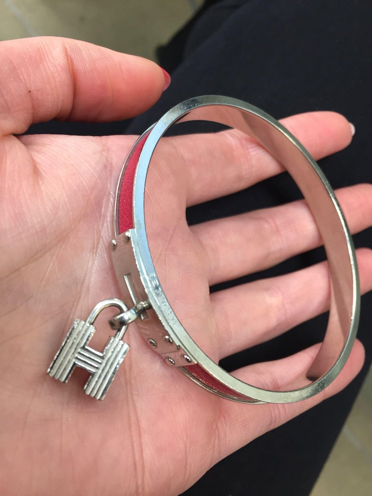 Hermes Kelly H Lock Cadena Charm Bracelet at 1stDibs hermes lock bracelet