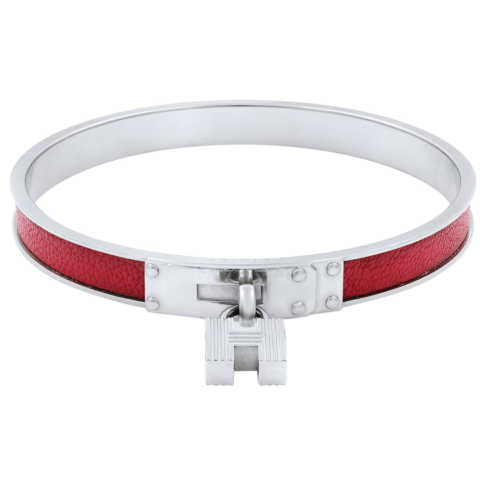 Hermes Kelly H Lock Cadena Charm Bracelet