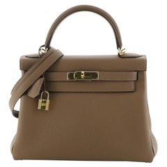 Hermes Kelly Handbag Alezan Togo With Gold Hardware 28 