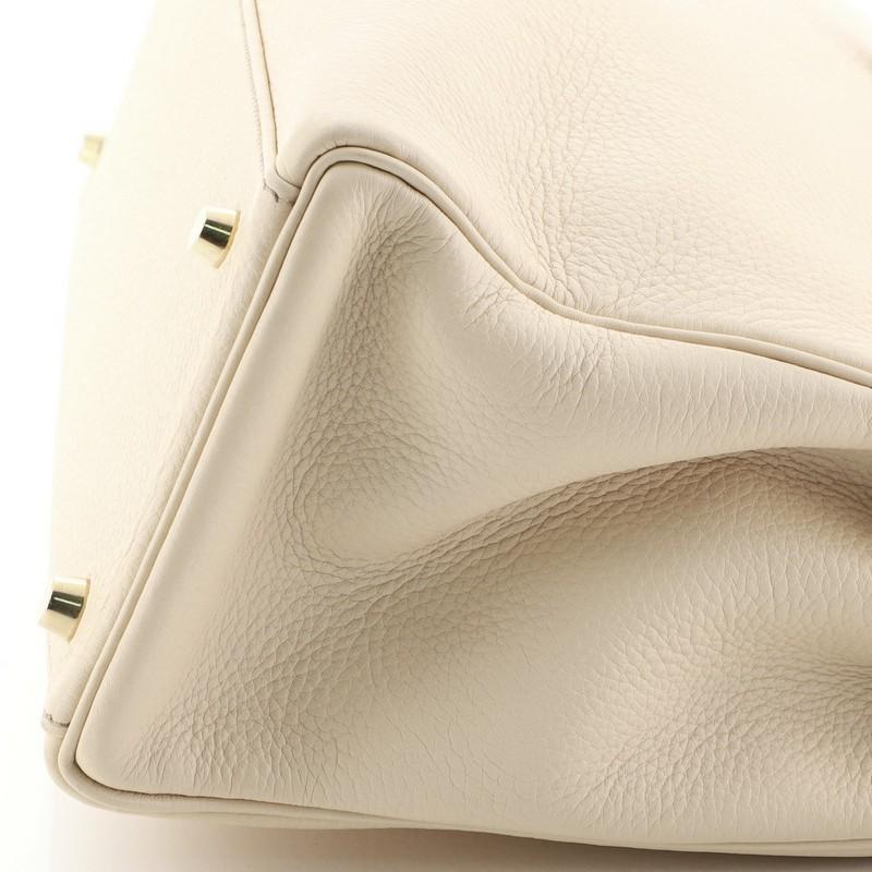 Hermes Kelly Handbag Beige Clemence With Gold Hardware 35  2
