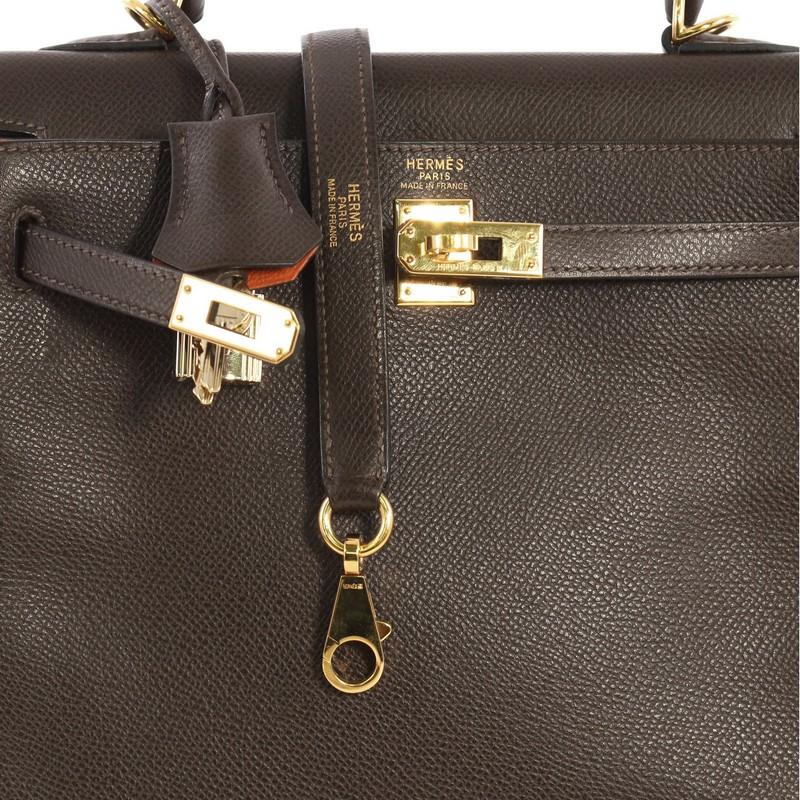 Hermes Kelly Handbag Bicolor Epsom with Gold Hardware 25 2