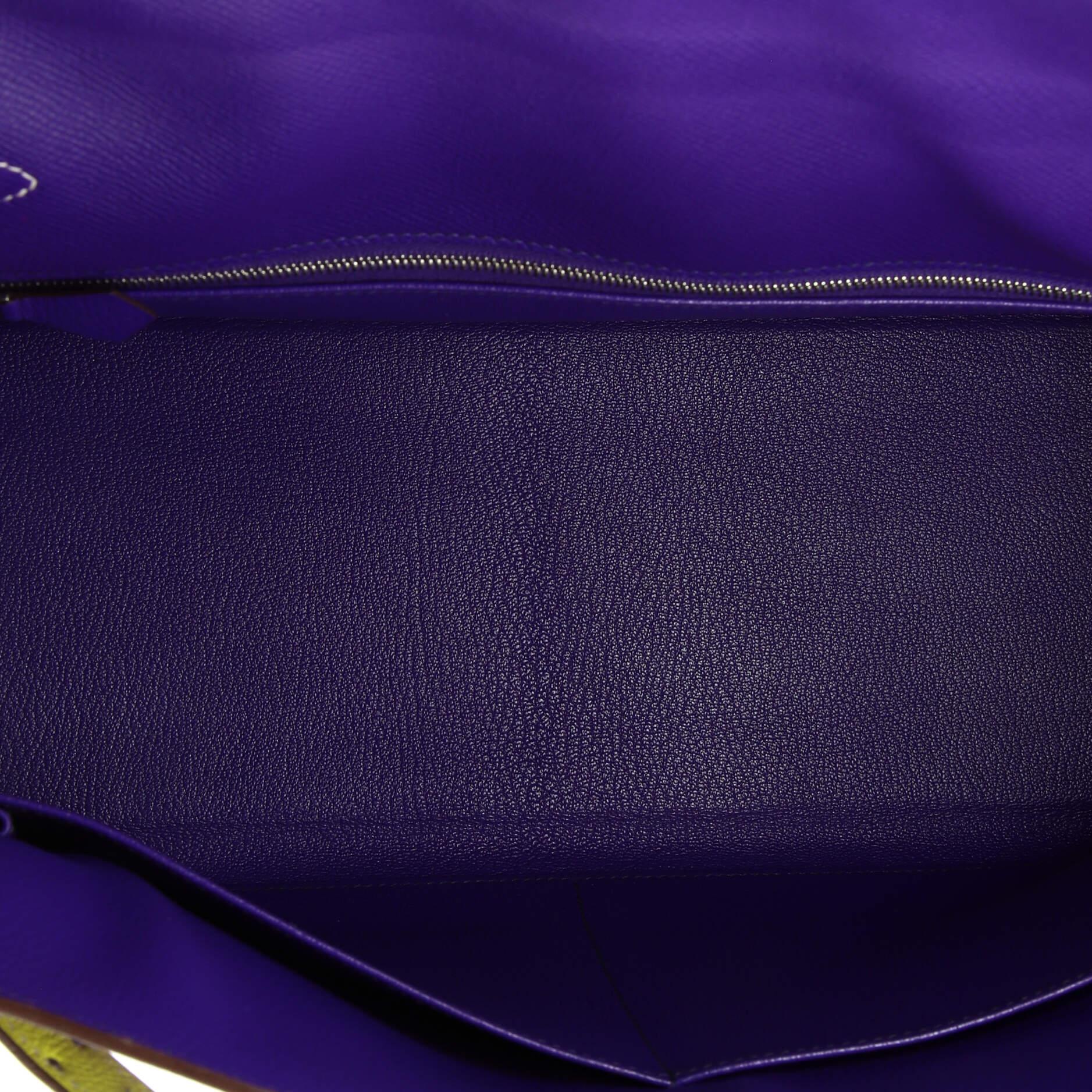 Hermes Kelly Handbag Bicolor Epsom with Palladium Hardware 35 For Sale 1