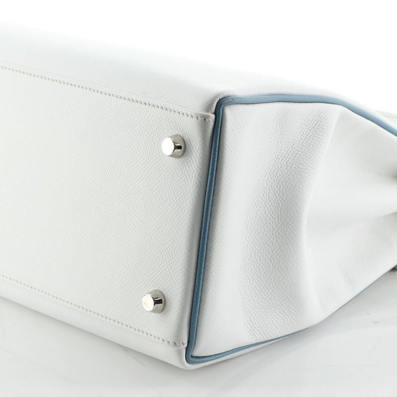 Hermes Kelly Handbag Bicolor Epsom With Palladium Hardware 35  2