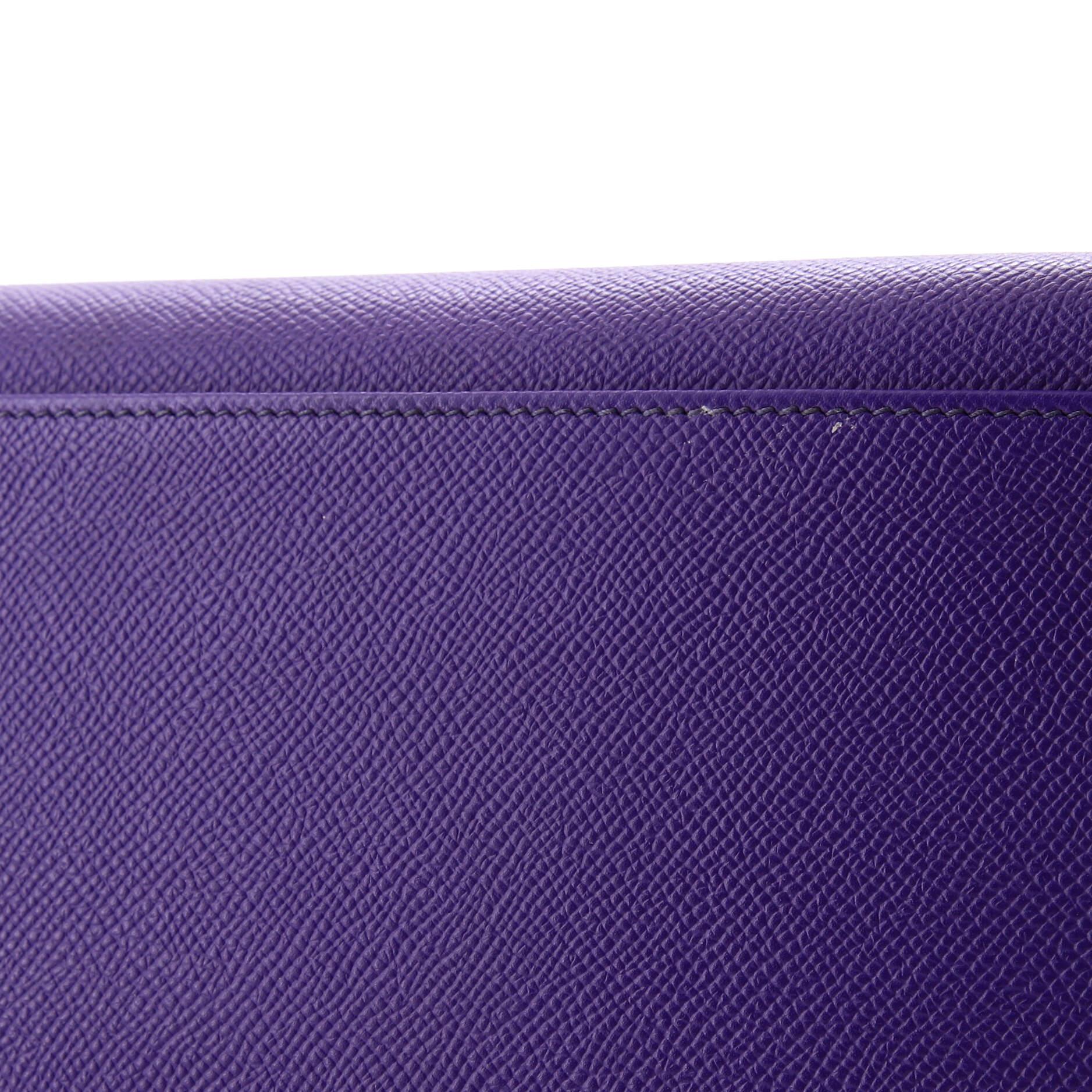 Hermes Kelly Handbag Bicolor Epsom with Palladium Hardware 35 For Sale 3