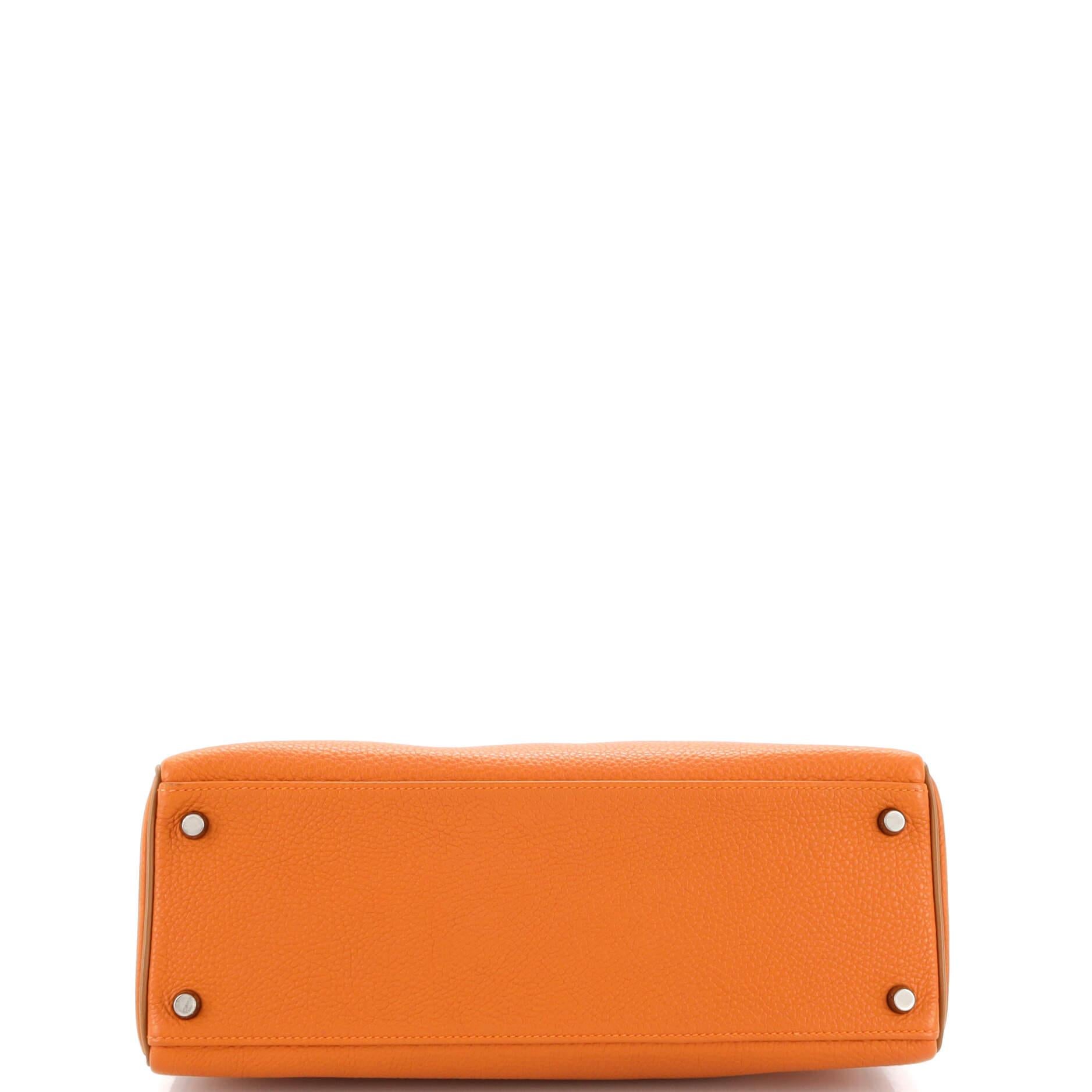 Hermes Kelly Handbag Bicolor Togo with Ruthenium Hardware 32 1