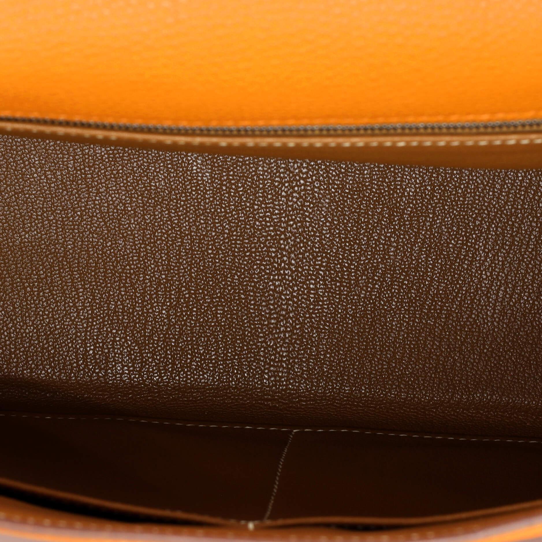 Hermes Kelly Handbag Bicolor Togo with Ruthenium Hardware 32 2