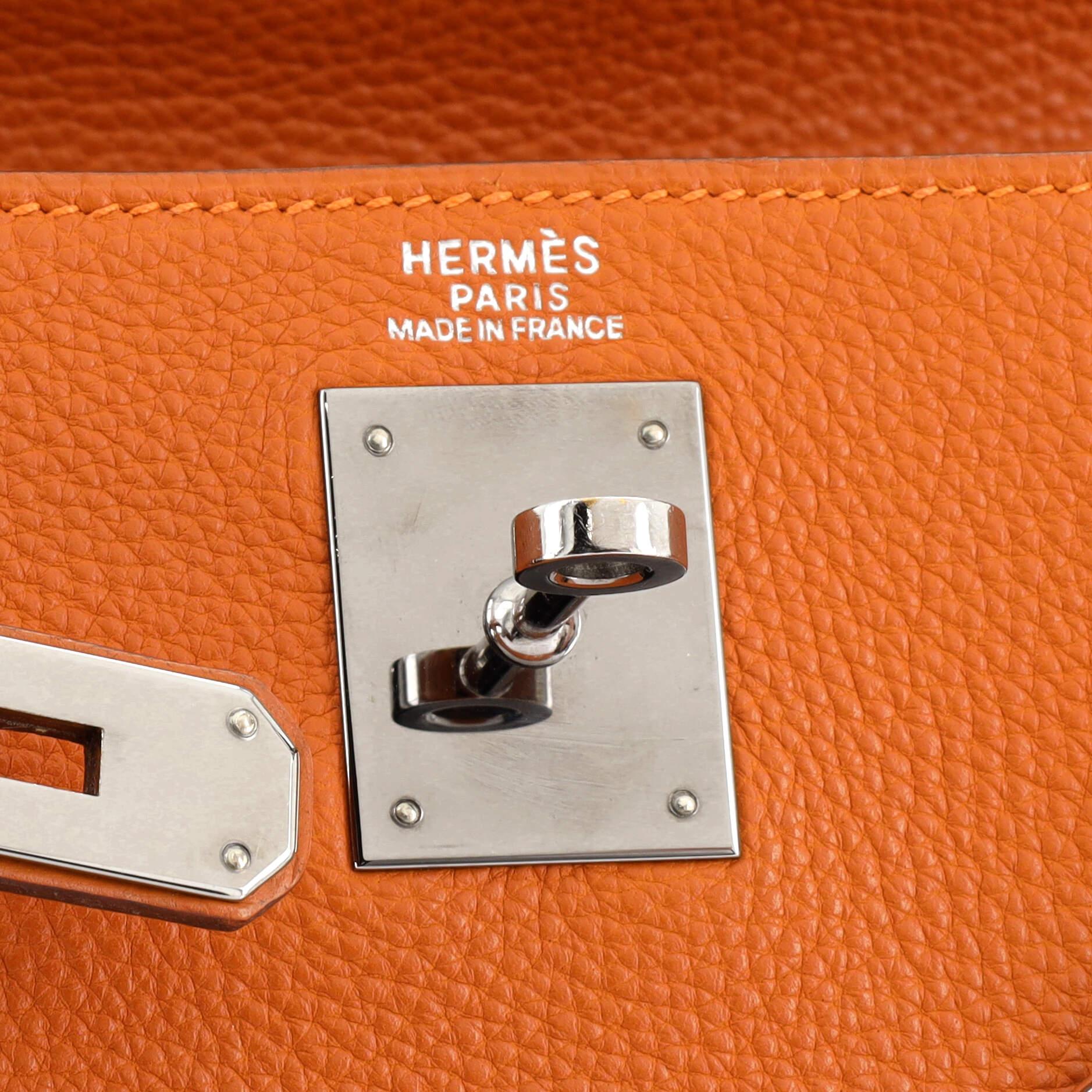 Hermes Kelly Handbag Bicolor Togo with Ruthenium Hardware 32 4