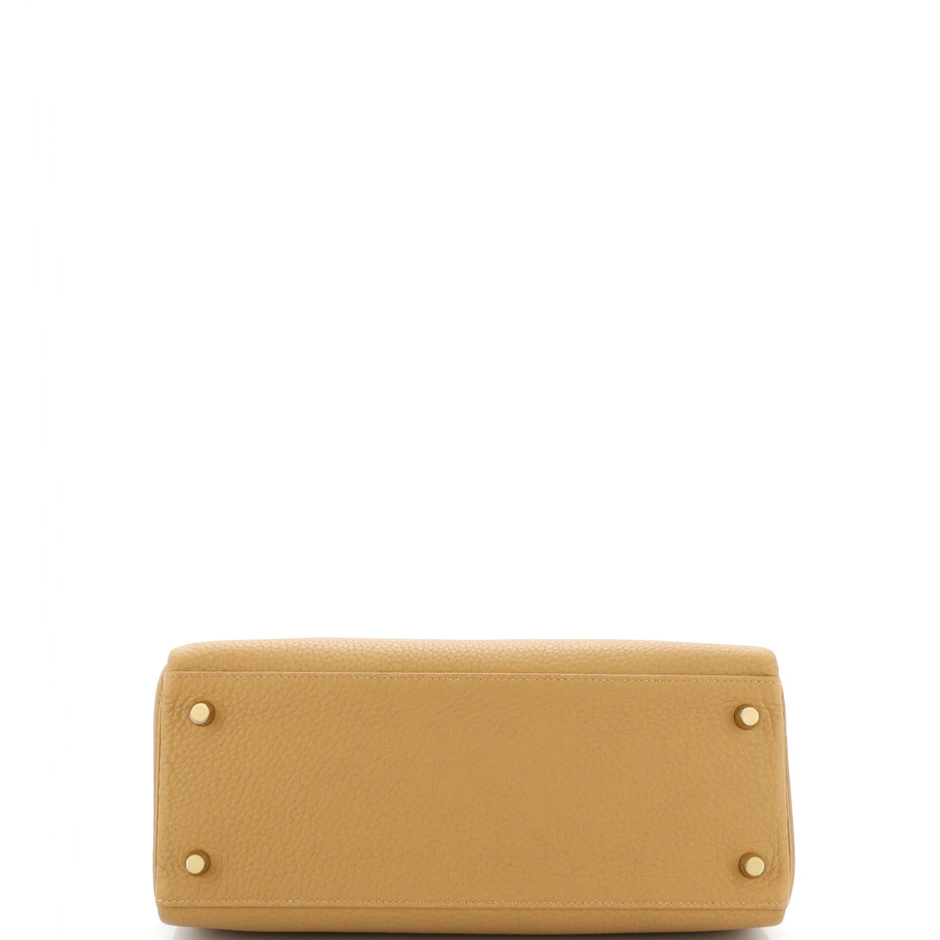 Hermes Kelly Handbag Biscuit Togo with Gold Hardware 28 1
