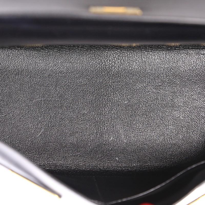 Hermes Kelly Handbag Black Box Calf with Gold Hardware 35 6