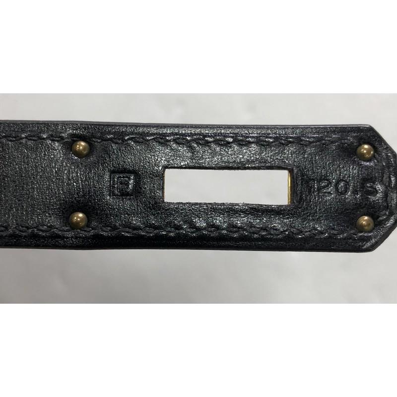 Hermes Kelly Handbag Black Box Calf with Gold Hardware 35 7