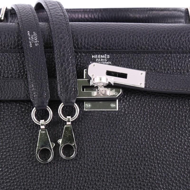 Hermes Kelly Handbag Black Togo with Palladium Hardware 32 3