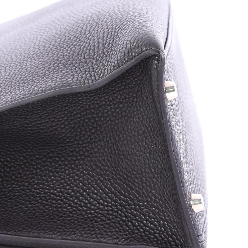 Hermes Kelly Handbag Black Togo with Palladium Hardware 32 4