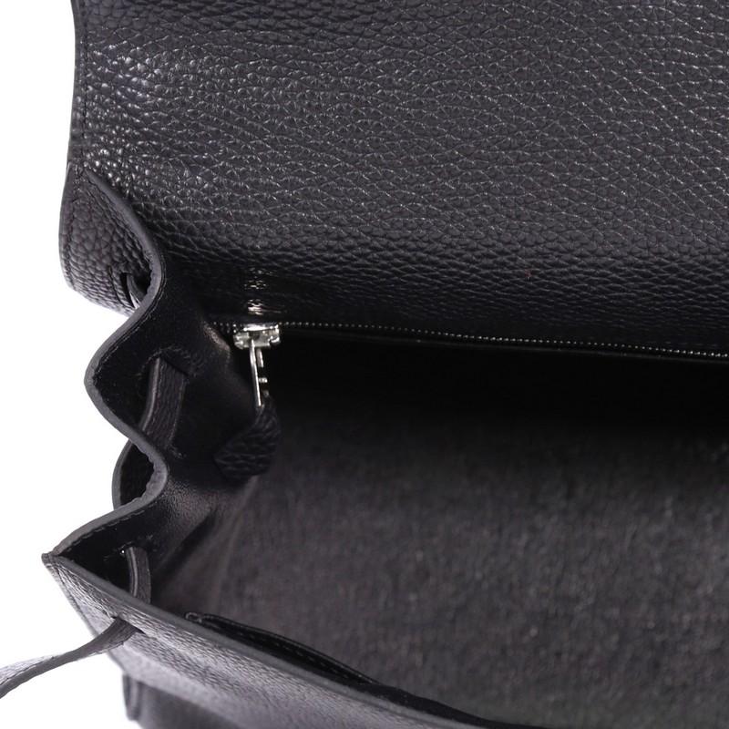 Hermes Kelly Handbag Black Togo with Palladium Hardware 32 5