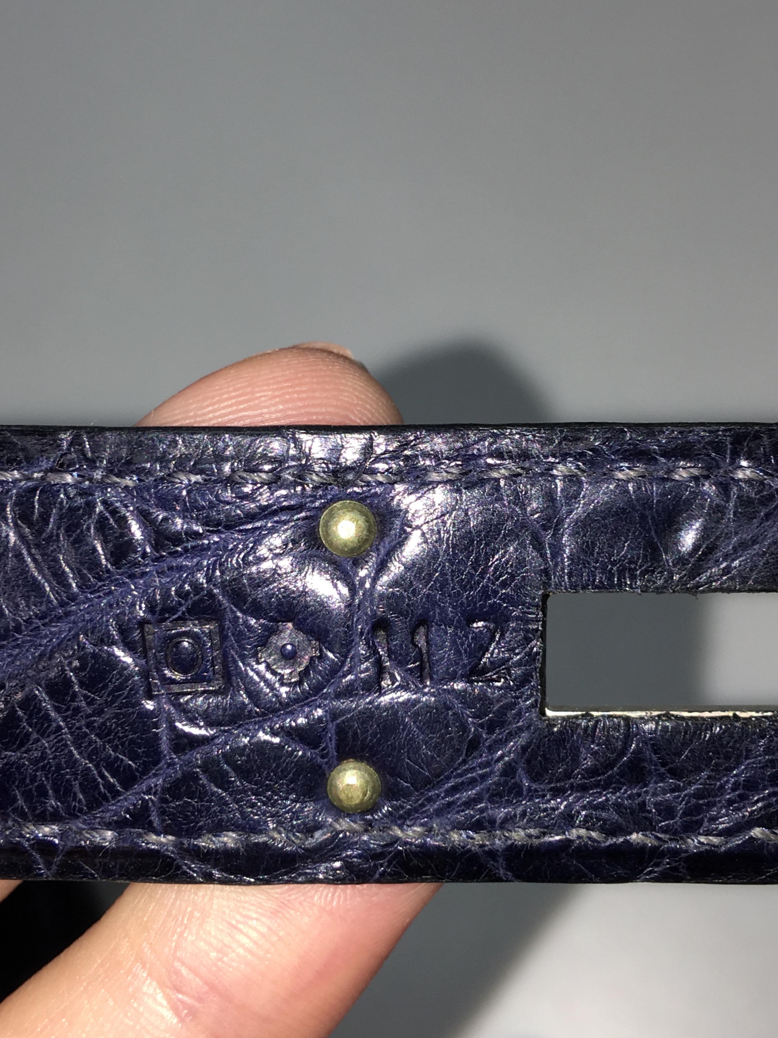 Hermes Kelly Handbag Bleu Abysse Matte Alligator with Palladium Hardware 40 5