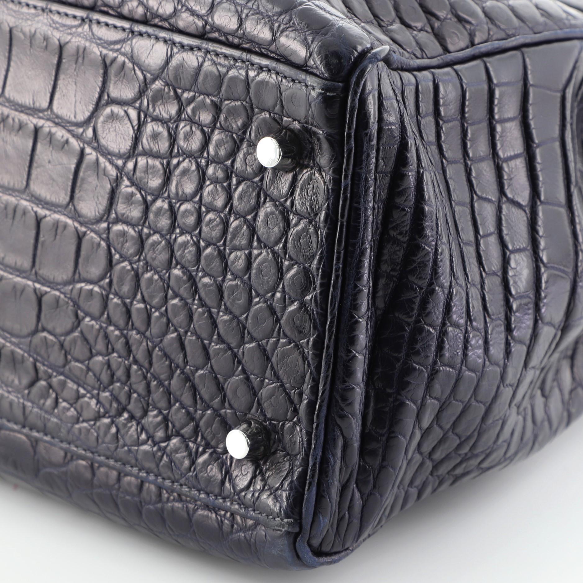 Hermes Kelly Handbag Bleu Abysse Matte Alligator with Palladium Hardware 40 3