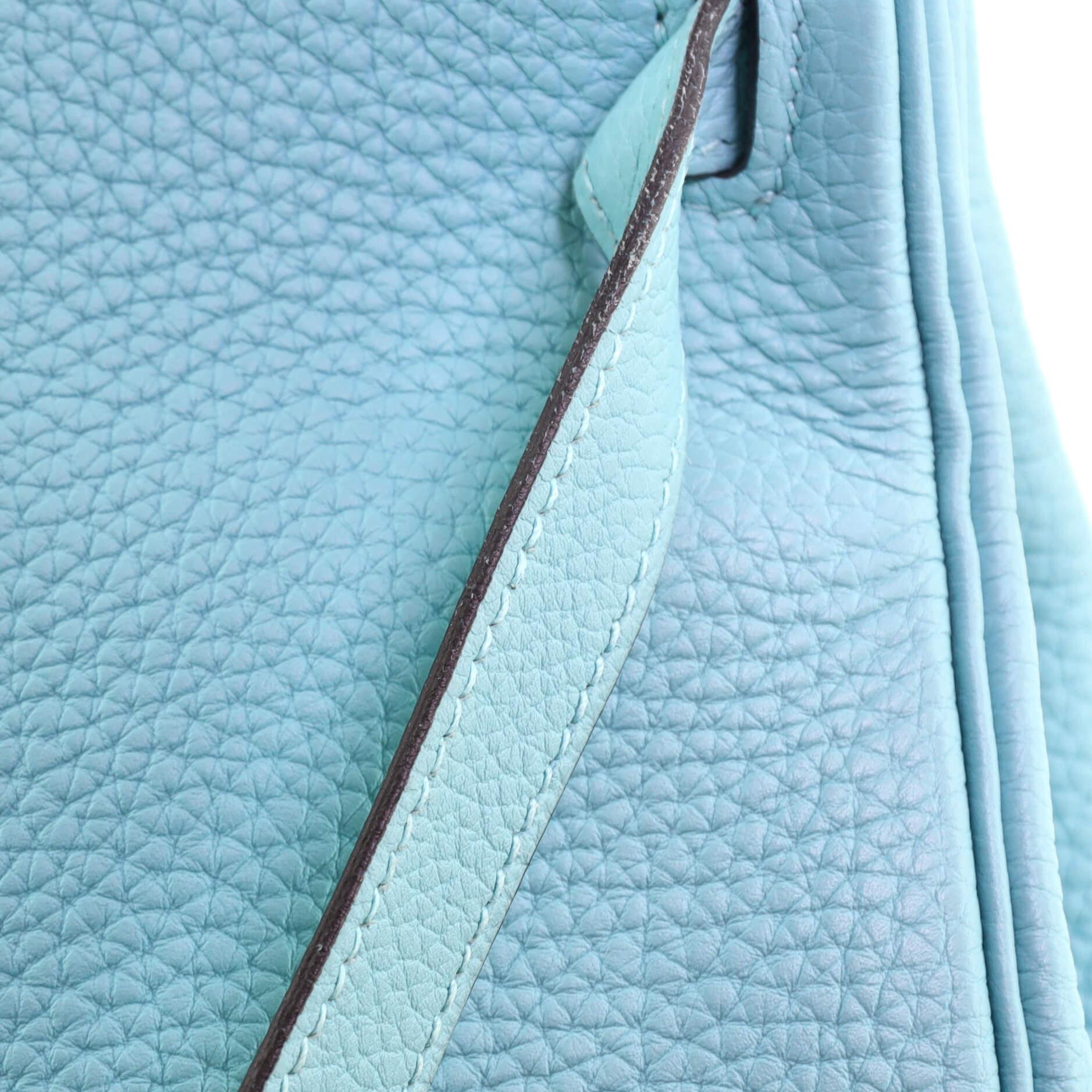Hermes Kelly Handbag Bleu Atoll Togo with Gold Hardware 32 6