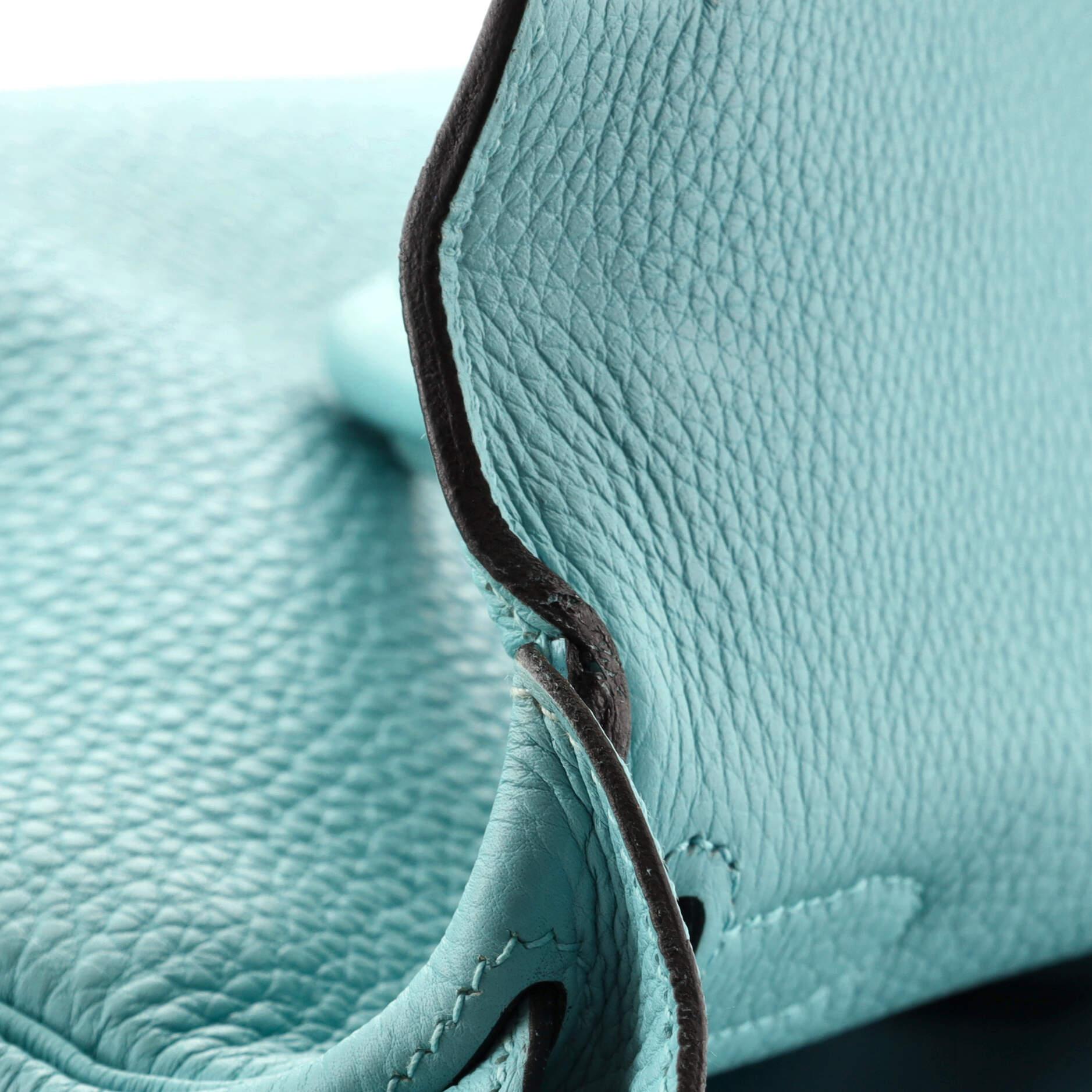Hermes Kelly Handbag Bleu Atoll Togo with Gold Hardware 32 8