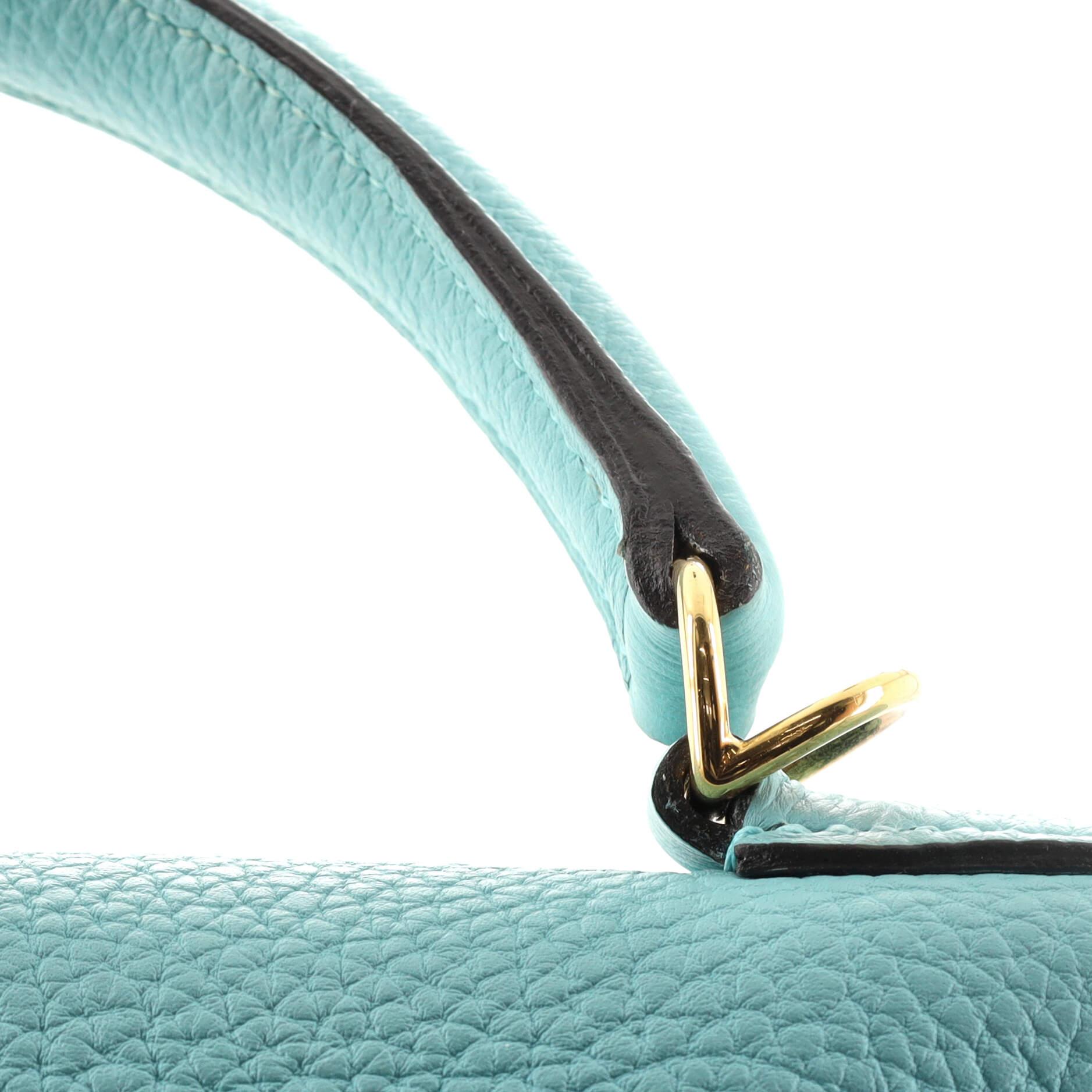Hermes Kelly Handbag Bleu Atoll Togo with Gold Hardware 32 5