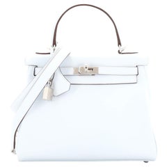 Hermès Kelly Sellier 25 Tri-Color Blue Saphire Blue France Black at 1stDibs