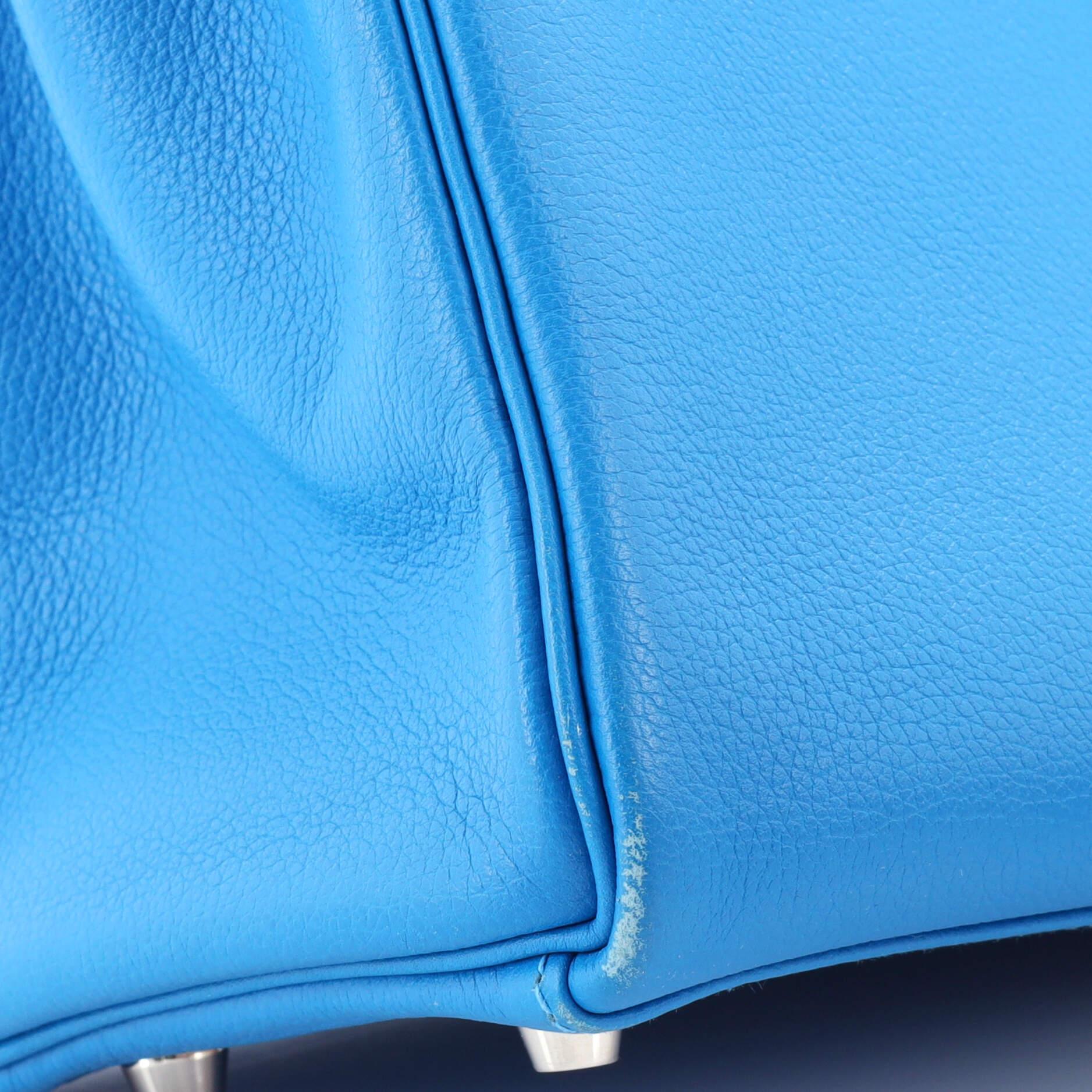 Hermes Kelly Handbag Bleu Hydra Evercolor with Pallladium Hardware 32 6
