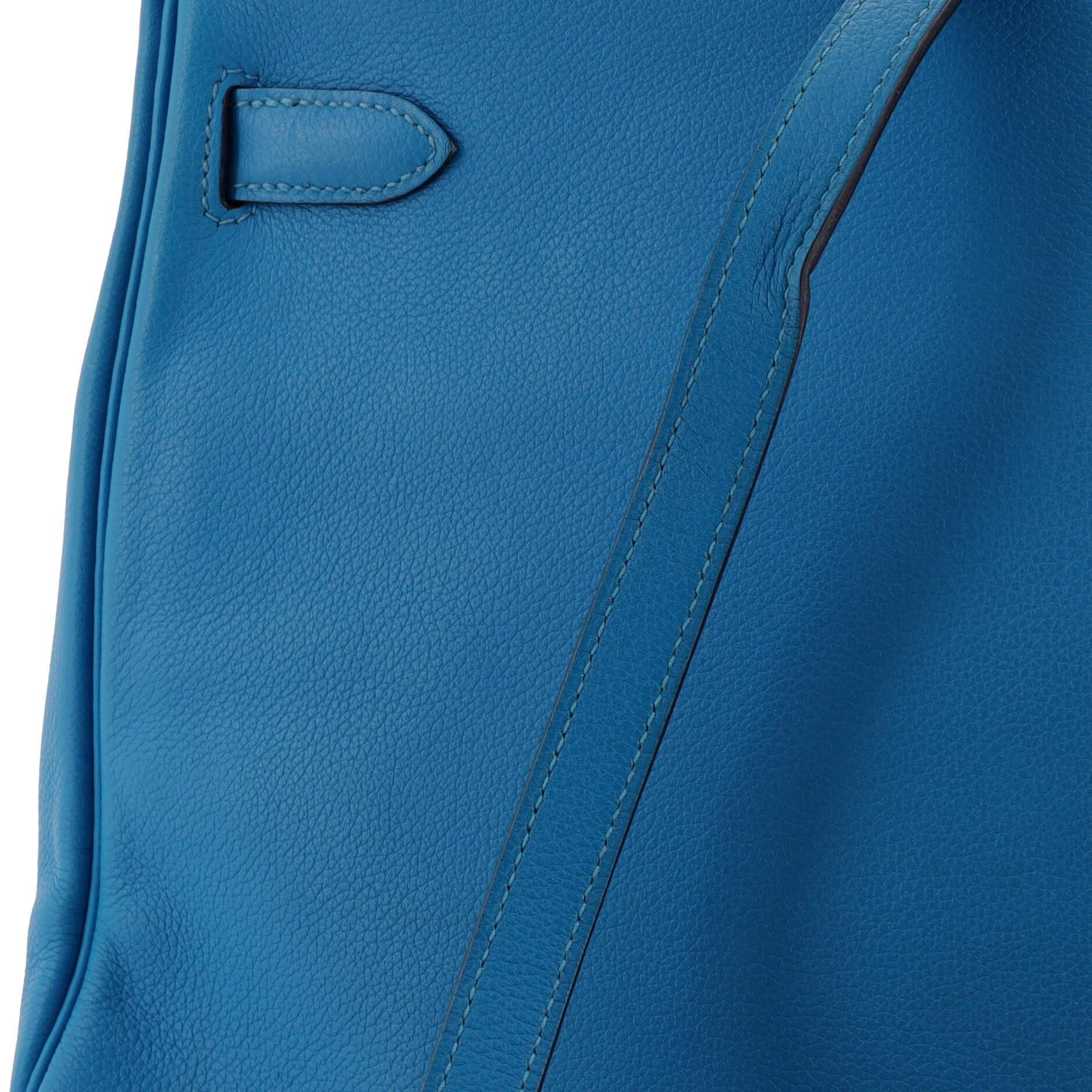 Hermes Kelly Handbag Bleu Hydra Evercolor with Pallladium Hardware 32 4